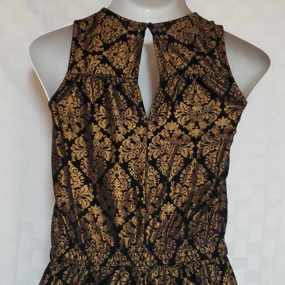 Old Navy Black Gold Sleeveless Jumpsuit - Picture 7 of 16